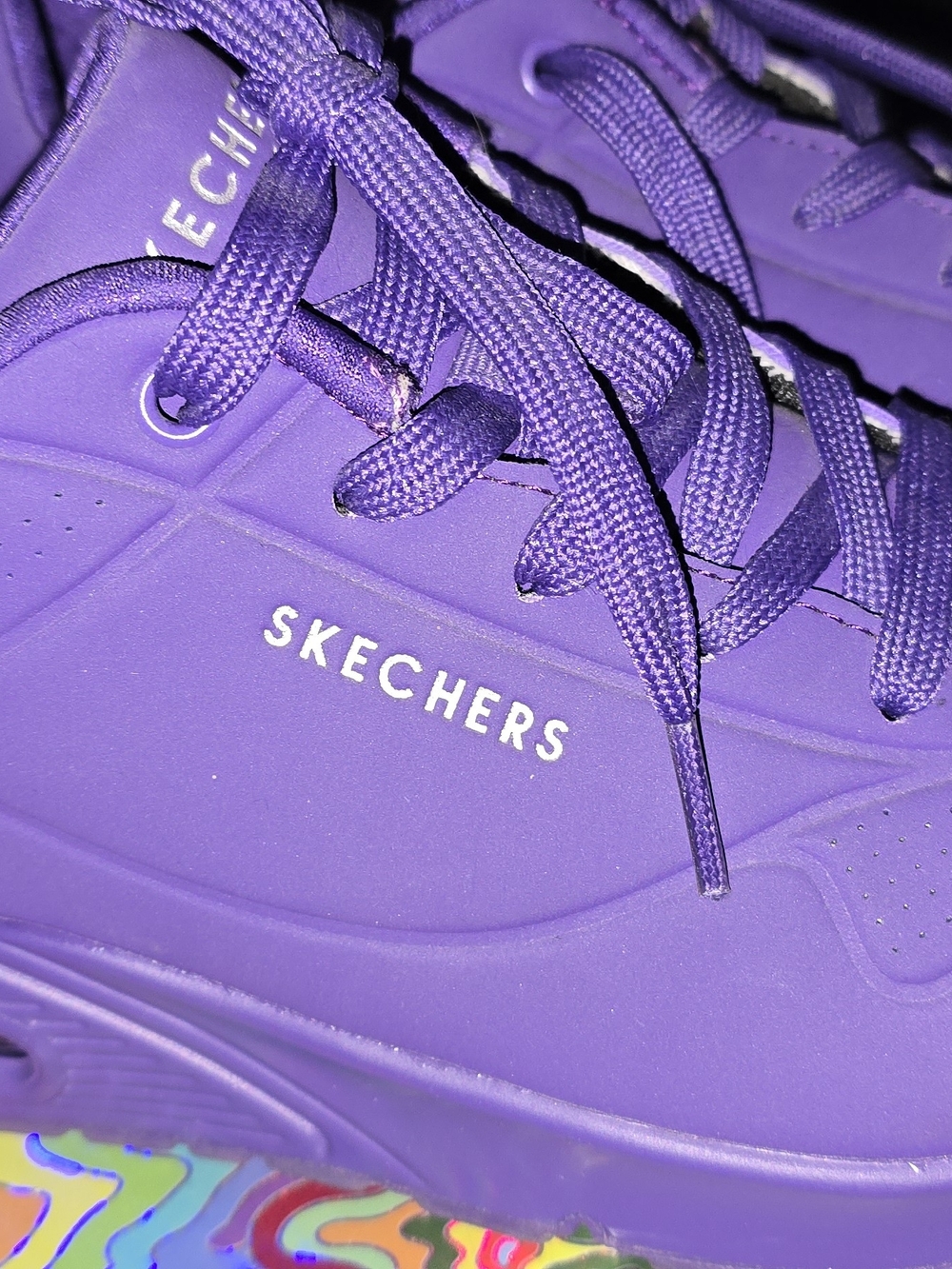 Skechers Women's Vibrant Purple Lace-Up Sneakers